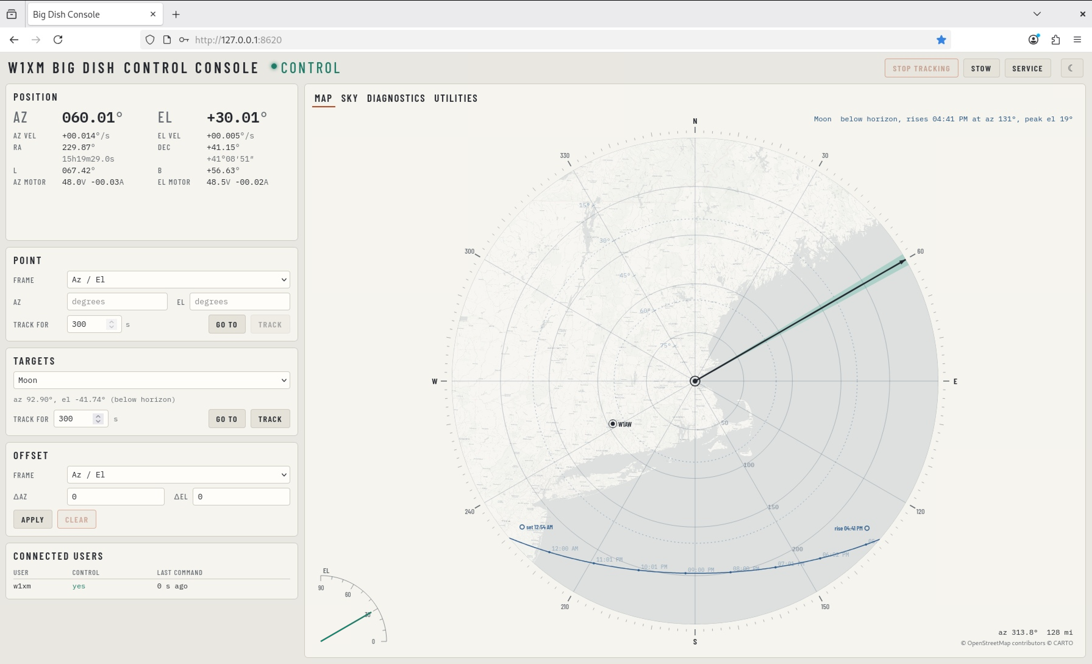The bigdish console map view The bigdish console map view
